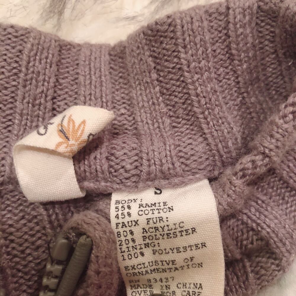 Tiara Sleeveless Gray & Brown Faux Fur Vest - Picture 6 of 8
